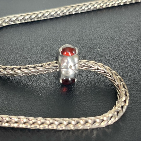 Trollbeads Retired Silver Bead With Garnets- 51712 - Picture 7 of 10